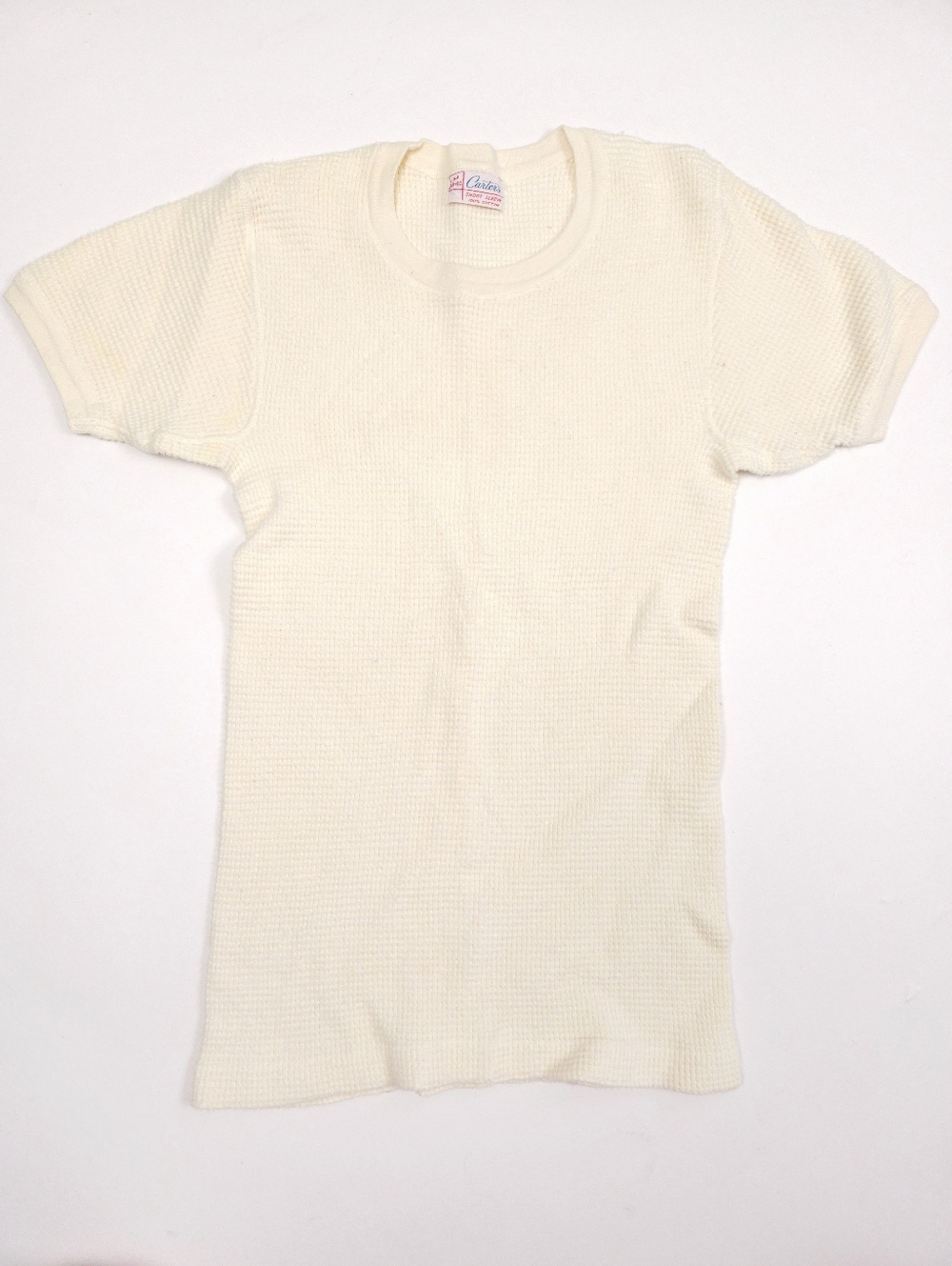 Carter's Vintage Thermal Short Sleeved 100% Cotton Top Shirt M 38-40